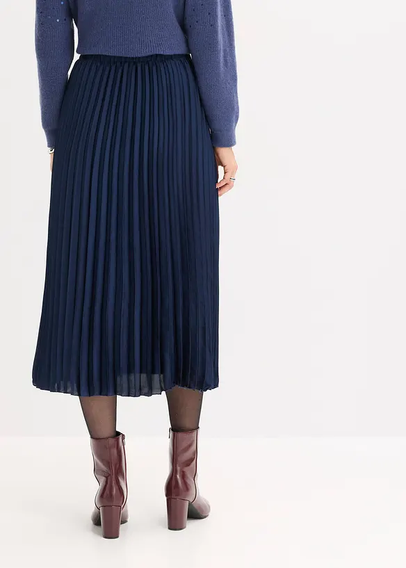 Plissé rok van fijn satijn, bonprix