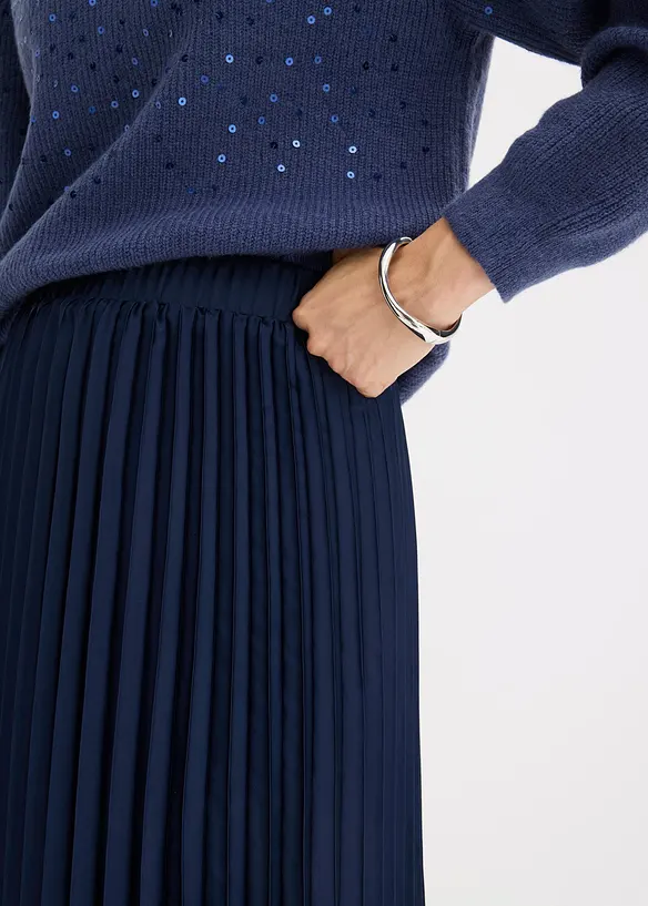 Plissé rok van fijn satijn, bonprix