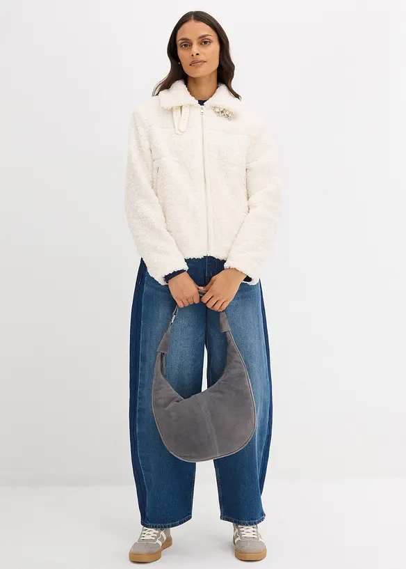 Imitatie bontjas van teddy fleece, bonprix