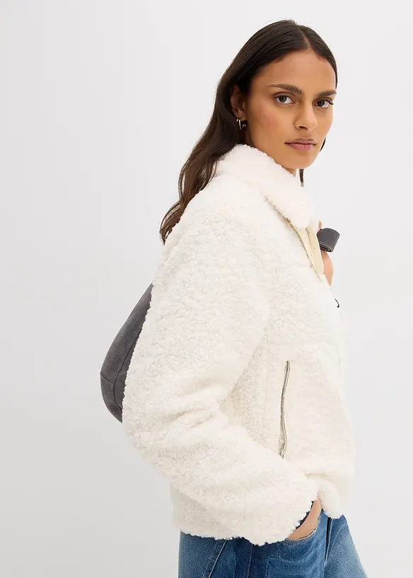 Imitatie bontjas van teddy fleece, bonprix