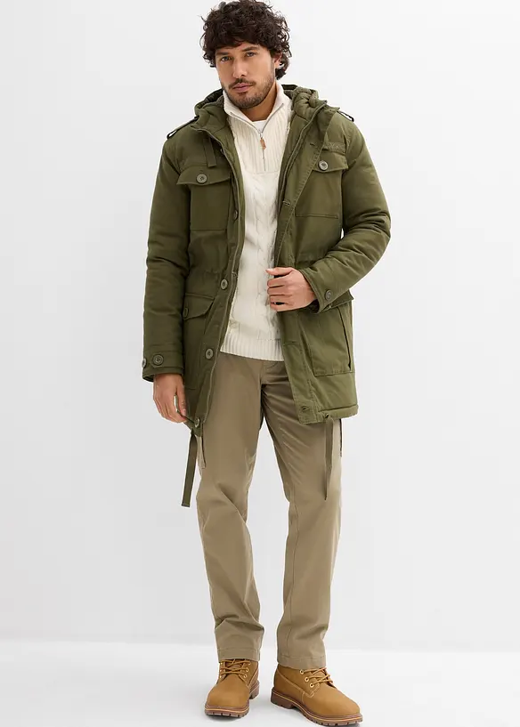 Outdoor parka met teddy voering voor de winter, bonprix