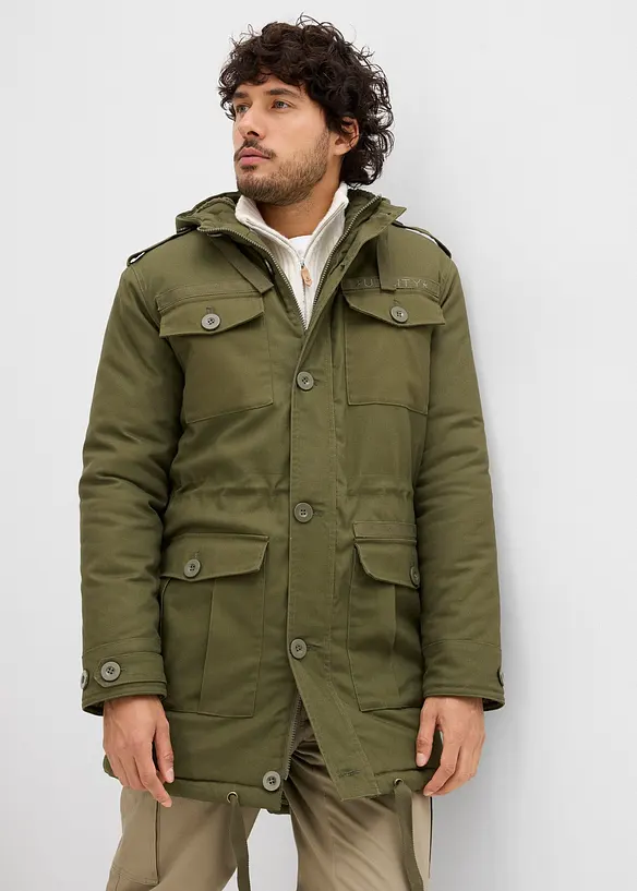 Outdoor parka met teddy voering voor de winter, bonprix