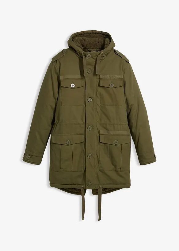 Outdoor parka met teddy voering voor de winter, bonprix