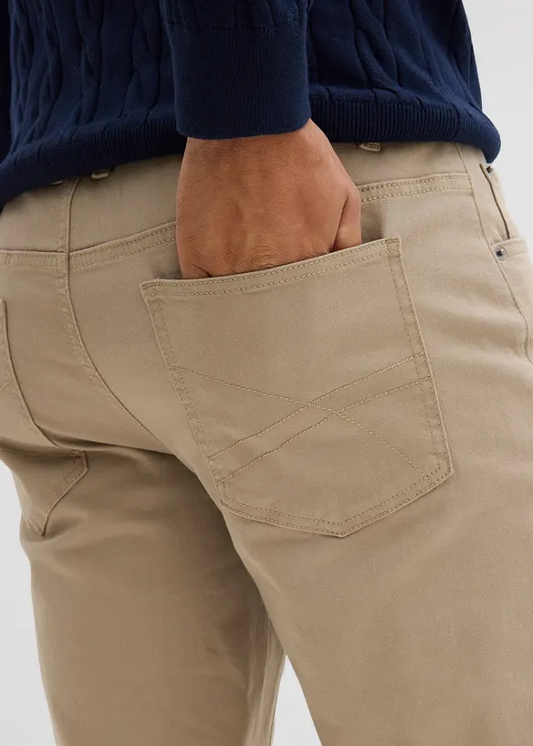 Regular fit stretch thermobroek met een zachte flanellen voering, straight, bonprix