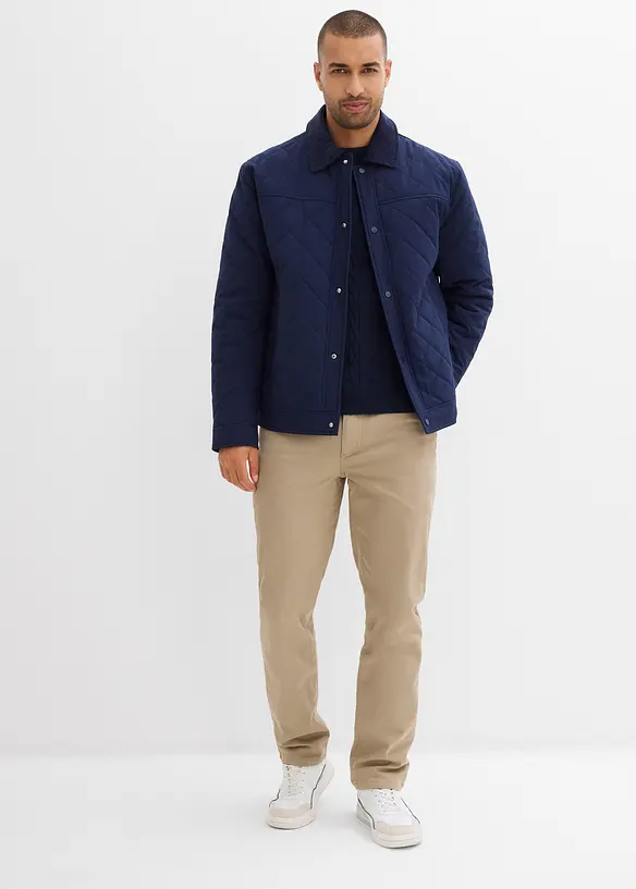 Regular fit stretch thermobroek met een zachte flanellen voering, straight, bonprix