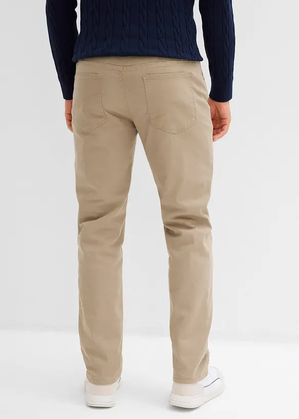 Regular fit stretch thermobroek met een zachte flanellen voering, straight, bonprix