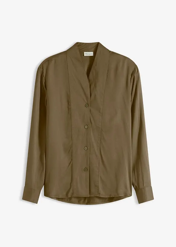Overhemdblouse van soepelvallend satijn, bonprix