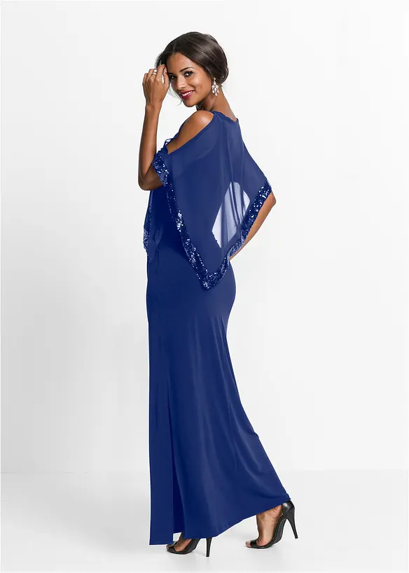 Jersey jurk met pailletten, bonprix