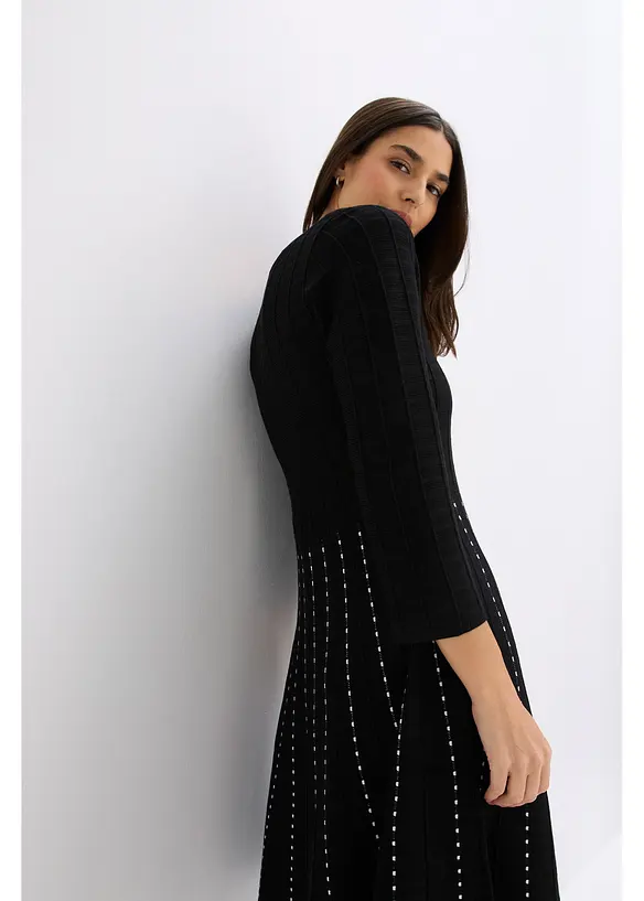 Gebreide jurk in een soepele viscosemix, bonprix