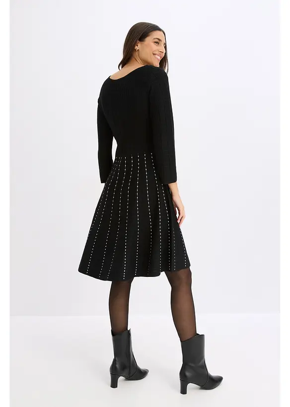 Gebreide jurk in een soepele viscosemix, bonprix