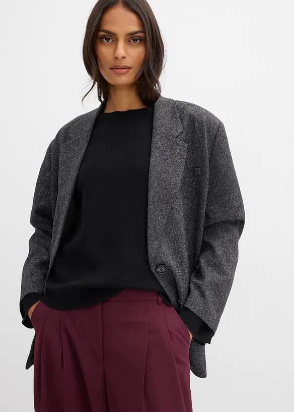 Geribde longsleeve, bonprix