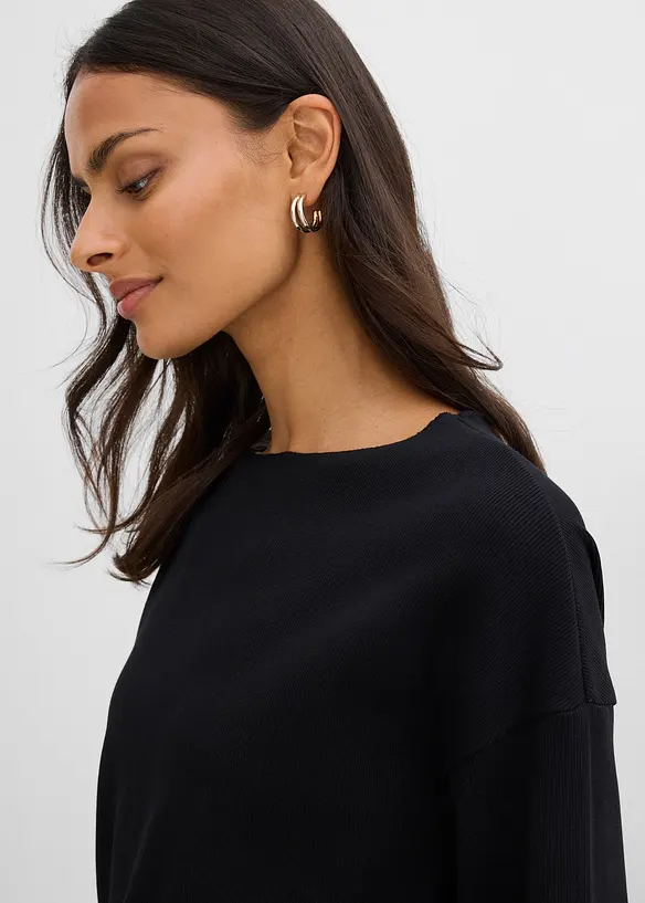 Geribde longsleeve, bonprix