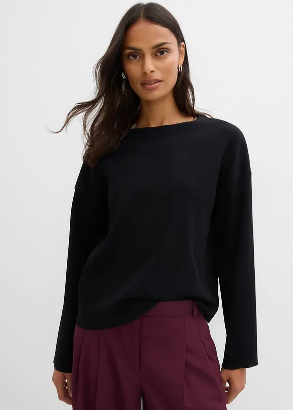 Geribde longsleeve, bonprix