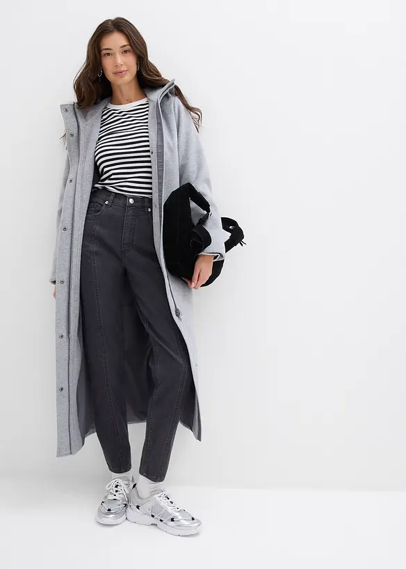 Stretch mom jeans, high waist, bonprix