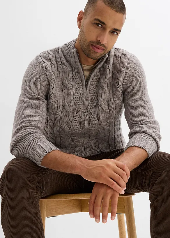 Schipperstrui met kabelpatroon, bonprix