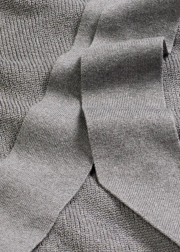 Gebreide jurk met strik in een zachte viscosemix, bonprix
