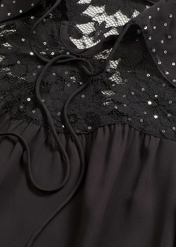 Blouse met kant, bonprix