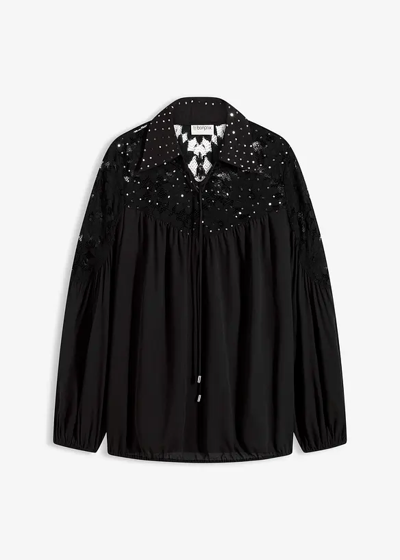 Blouse met kant, bonprix