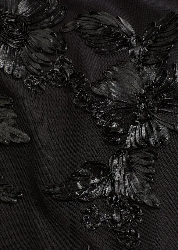 Maxi jurk met gebloemd borduursel, bonprix