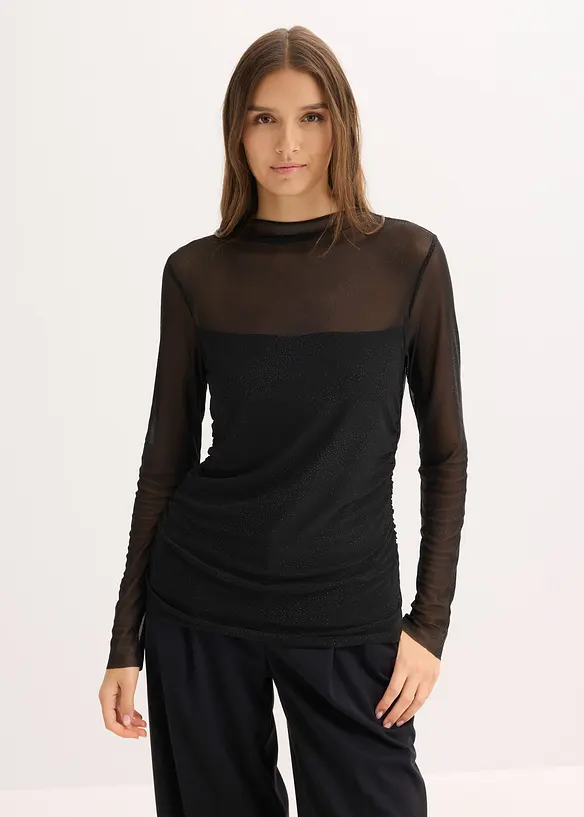 Longsleeve van zacht mesh, bonprix