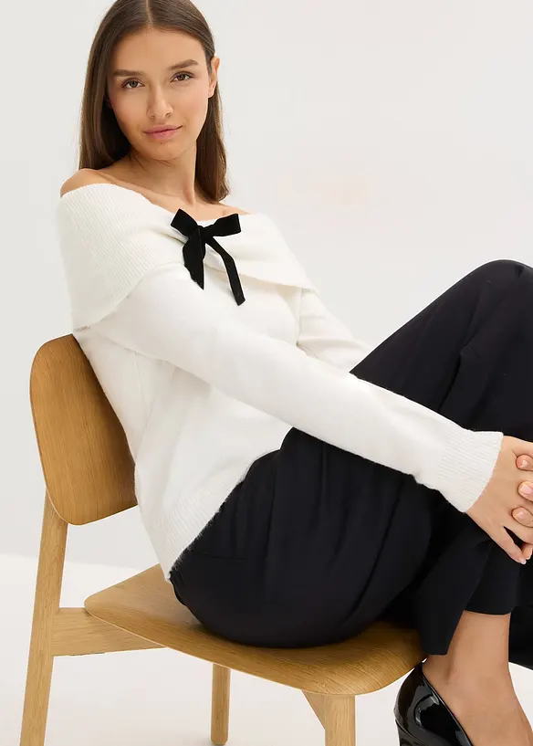 Oversized carmen trui, bonprix