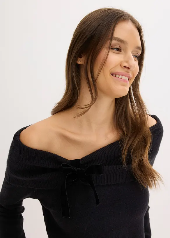 Oversized carmen trui, bonprix