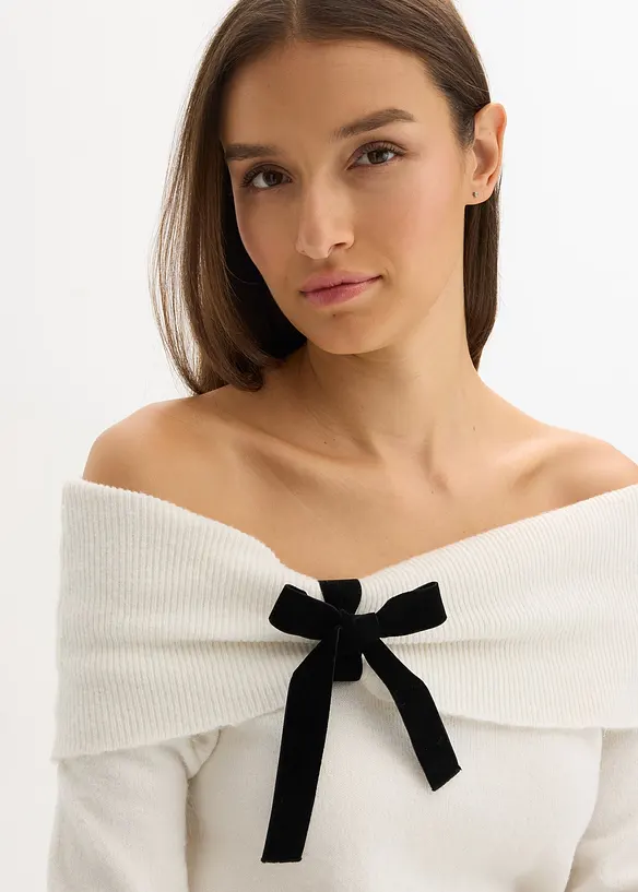 Oversized carmen trui, bonprix