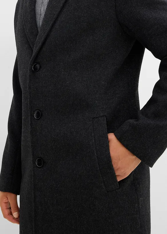 Korte coat met wol, bonprix