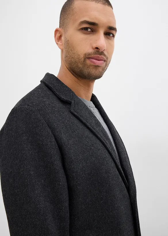 Korte coat met wol, bonprix