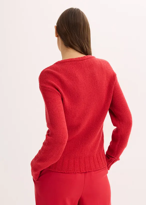 Grof gebreide trui met strik, bonprix