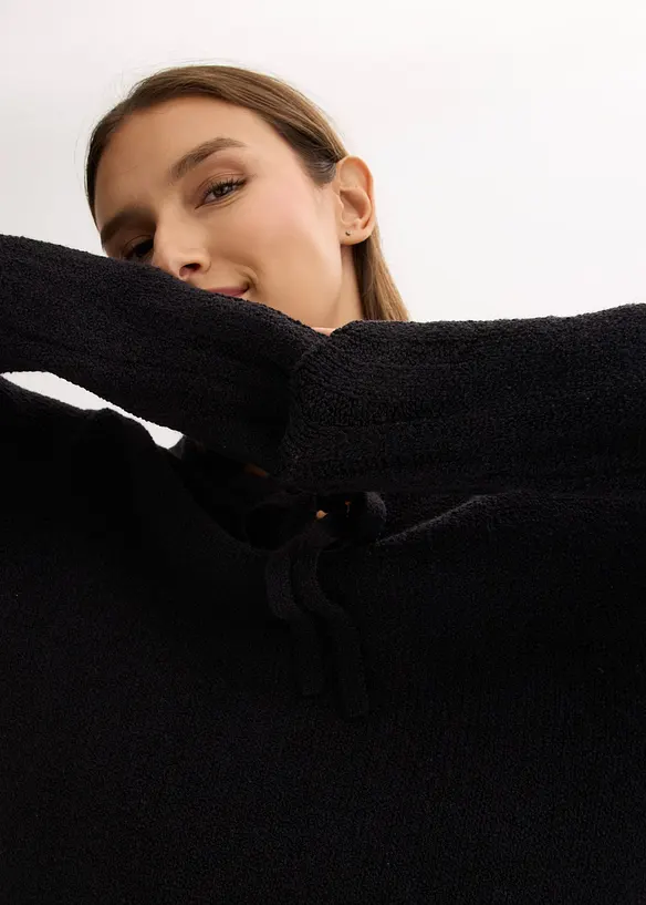 Grof gebreide trui met strik, bonprix