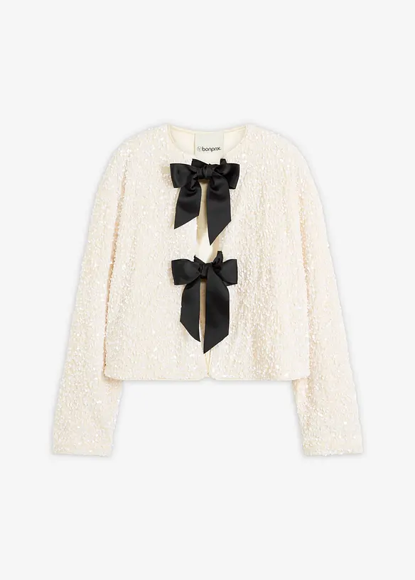 Kort jasje met pailletten, bonprix