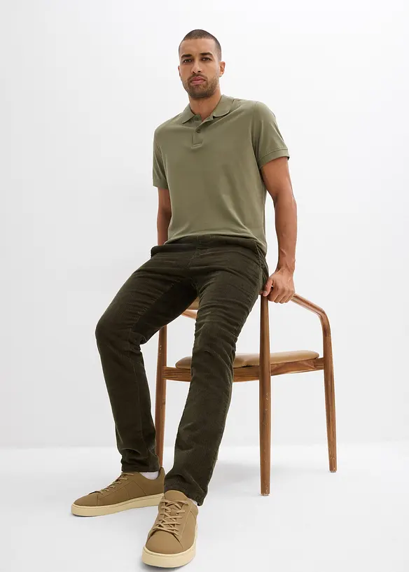 Regular fit thermo corduroy instapbroek met flanellen voering, straight, bonprix