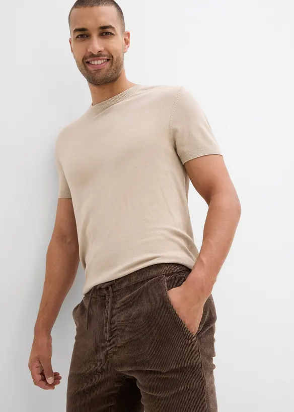 Regular fit thermo corduroy instapbroek met flanellen voering, straight, bonprix