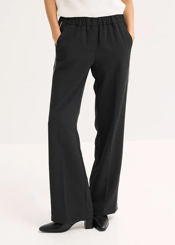 Palazzo broek met sierstreep, bonprix