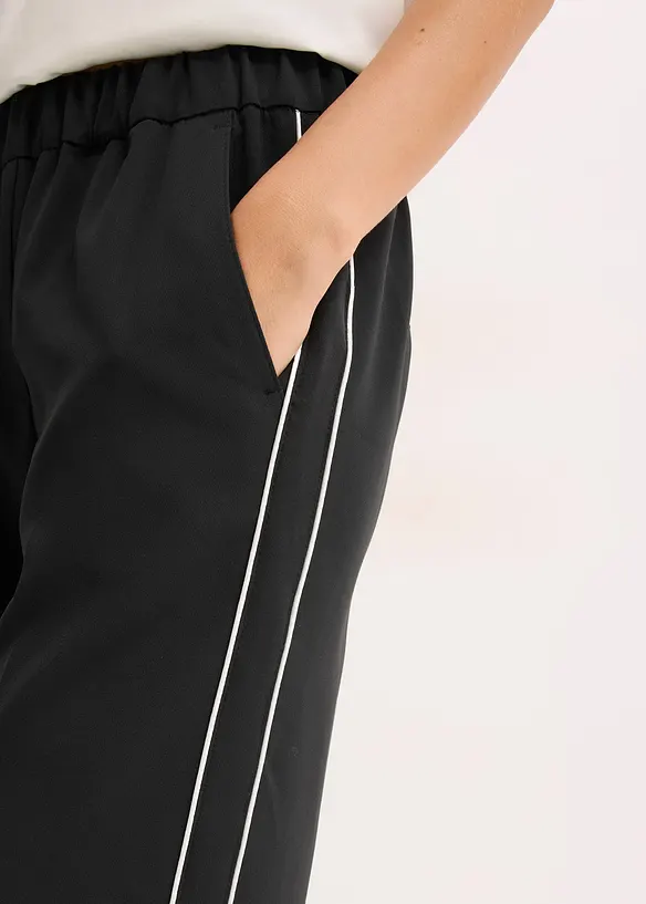 Palazzo broek met sierstreep, bonprix