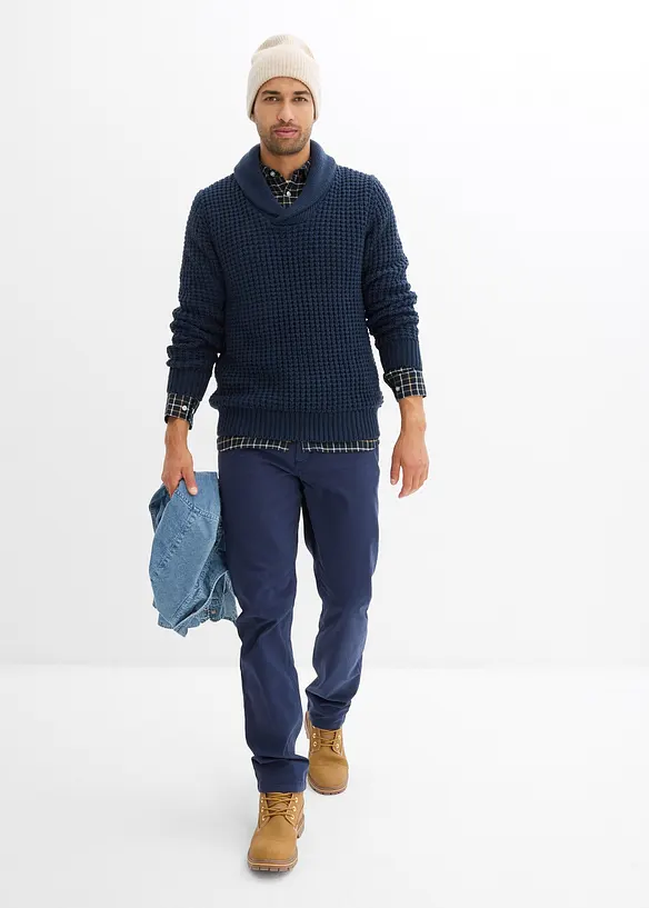 Grof gebreide trui met sjaalkraag, bonprix