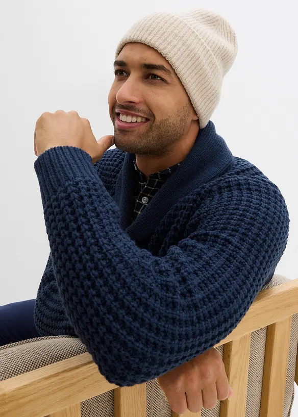 Grof gebreide trui met sjaalkraag, bonprix