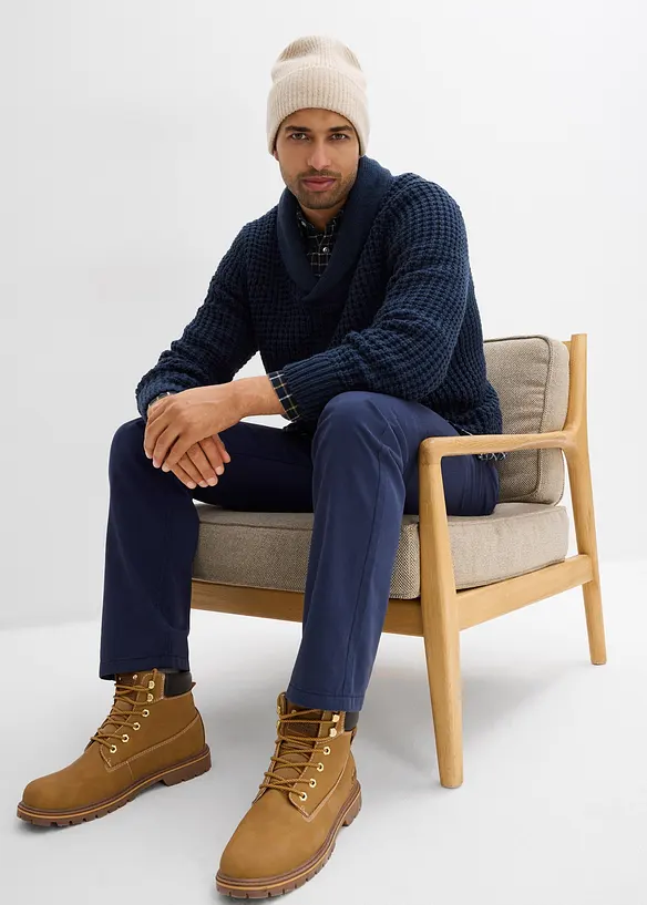 Grof gebreide trui met sjaalkraag, bonprix