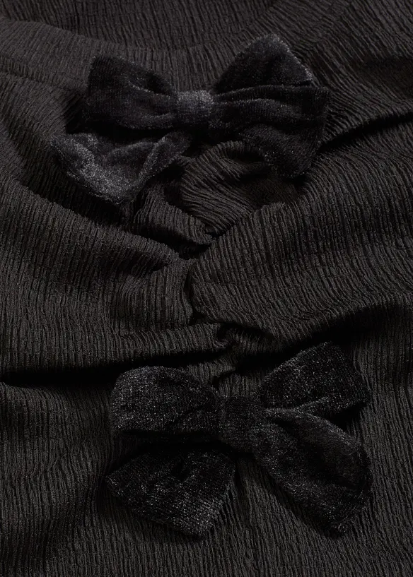 Longsleeve van gestructureerde crêpe, bonprix