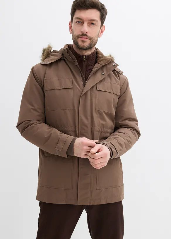 Lange gewatteerde parka, bonprix