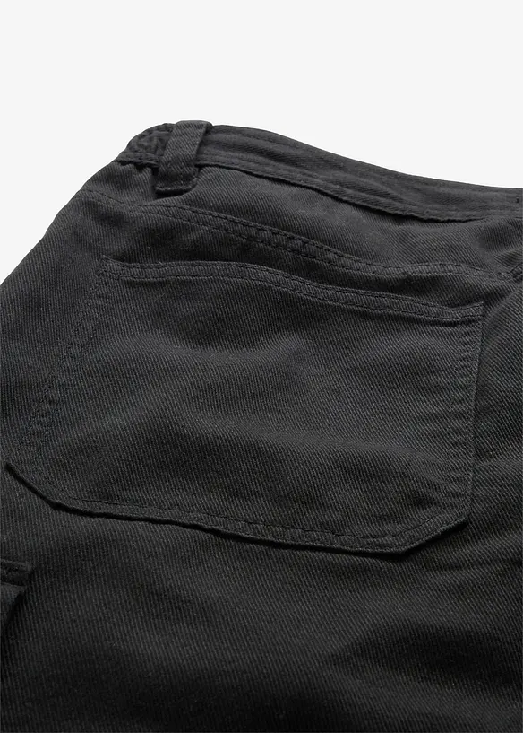 Relaxed fit thermo cargo broek met comfortband en voering van flanel, straight, bonprix