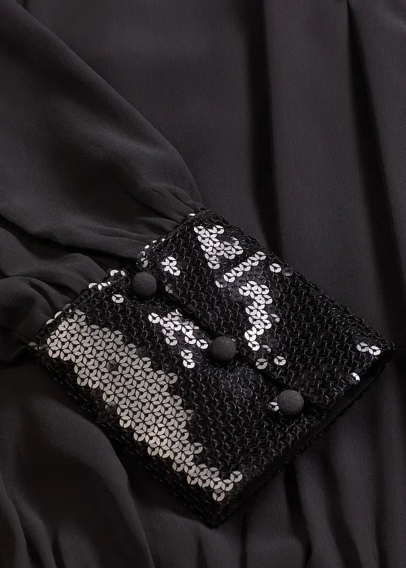 Blouse van fijne tule met pailletten, bonprix