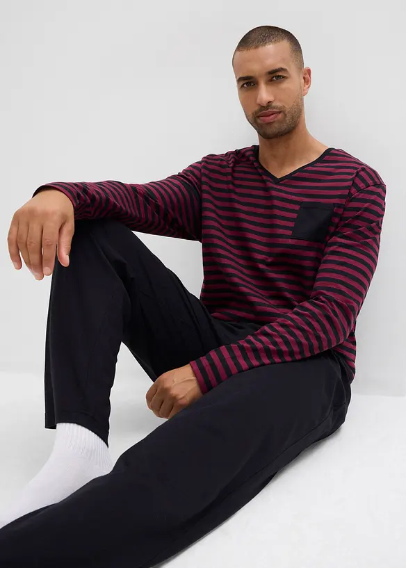 Pyjama van katoen met lange mouwen, bonprix