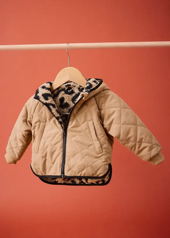 2-in-1 omkeerbare jas van teddy fleece, bonprix