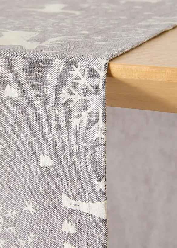 Tafelloper met winters motief van biologisch katoen, bonprix