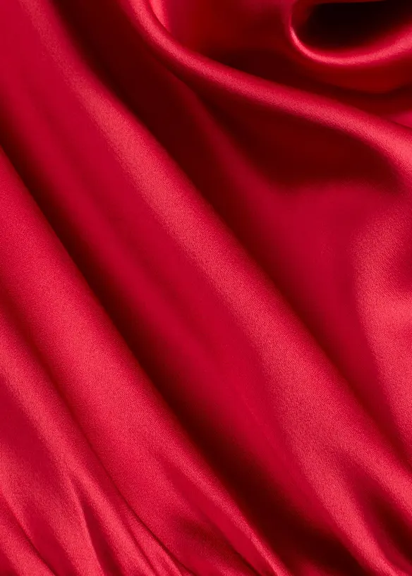 Midi jurk van glanzend satijn, bonprix