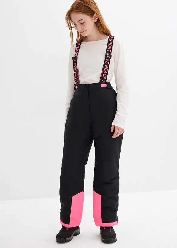 Skibroek met afneembare bandjes, waterdicht, bonprix