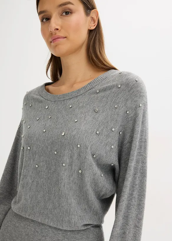 Gebreide jurk in een zachte viscosemix, bonprix