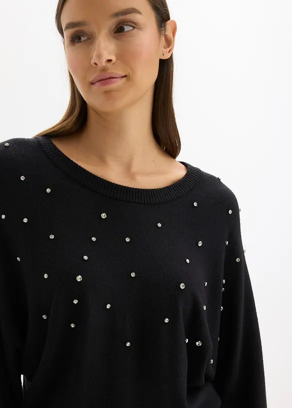 Gebreide jurk in een zachte viscosemix, bonprix